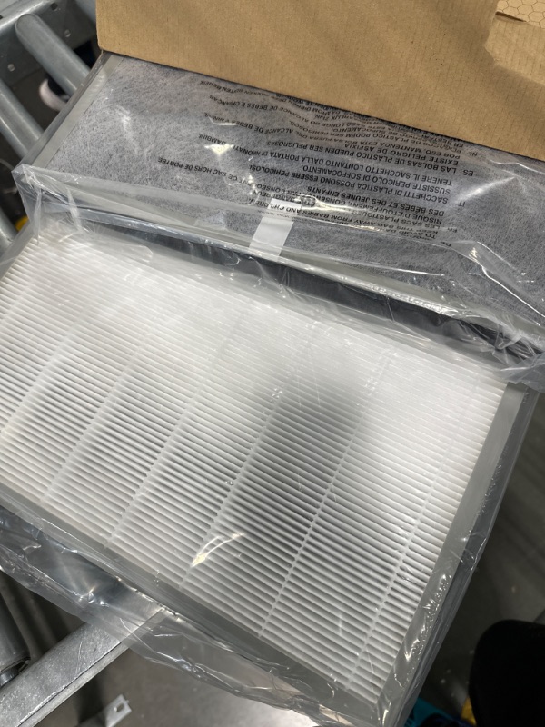 Photo 3 of 2 Value Packs HE402 Replacement Air Filter for Shark HE400 HE401 HE402 HE405 4 Fans Purifier, 3 Stages Filtration with H13 True HEPA, Activated Carbon Filters And Fine Pre-fillter, Part # HE4FKPET HE402 2 Packs