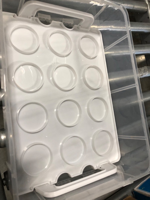 Photo 1 of Snapware Snap 'N Stack Portable Storage Carrier with Lid for Desserts, BPA-Free Cupcake Containers, Cake Carrier with Stackable Trays, Microwave, Freezer and Dishwasher Safe 14.25" L x 10.5" W Carrier