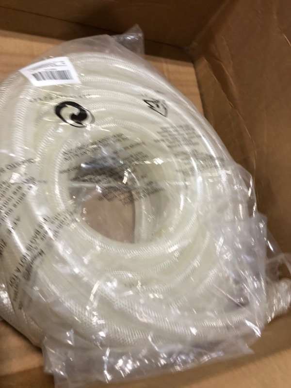 Photo 3 of 3/4" ID x 50 Ft High Pressure Braided Clear PVC Vinyl Tubing Flexible Vinyl Tube, Heavy Duty Reinforced Vinyl Hose Tubing, BPA Free and Non Toxic 3/4" I.D. 50 Feet