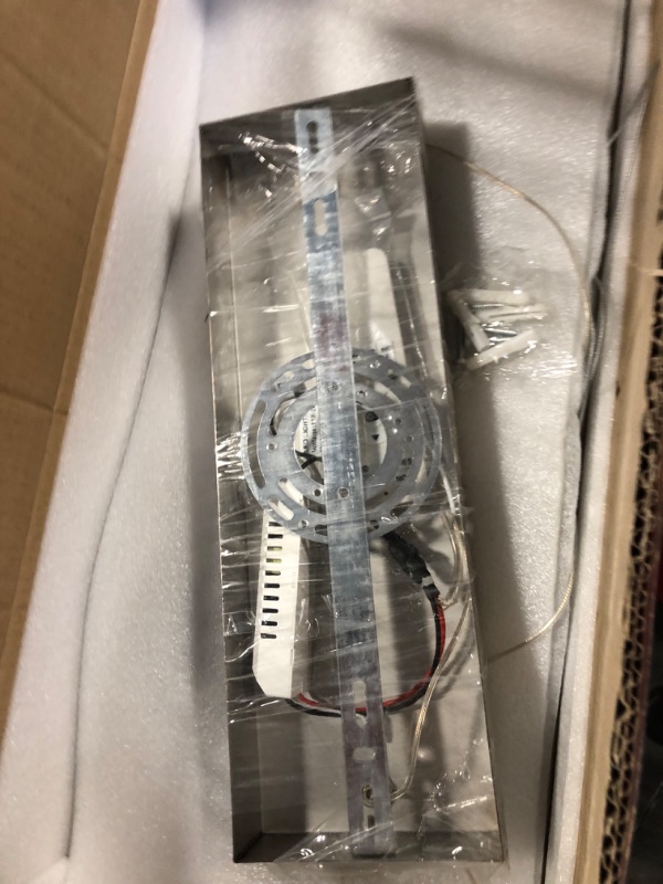 Photo 1 of GEADI Modern Pendant Lighting, Chrome LED Dimmable Linear Wave Pendant Lights Hanging 47.2" Adjustable Chandelier for Kitchen Island Living Dining Room Hallway, 40W Wave Shape/Chrome