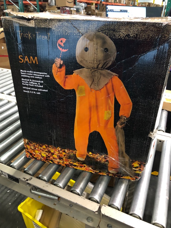 Photo 2 of Spirit Halloween Trick r’ Treat Sam Animatronic | Officially Licensed | 4.3 Feet | Halloween Décor | Horror Décor | Moving Prop