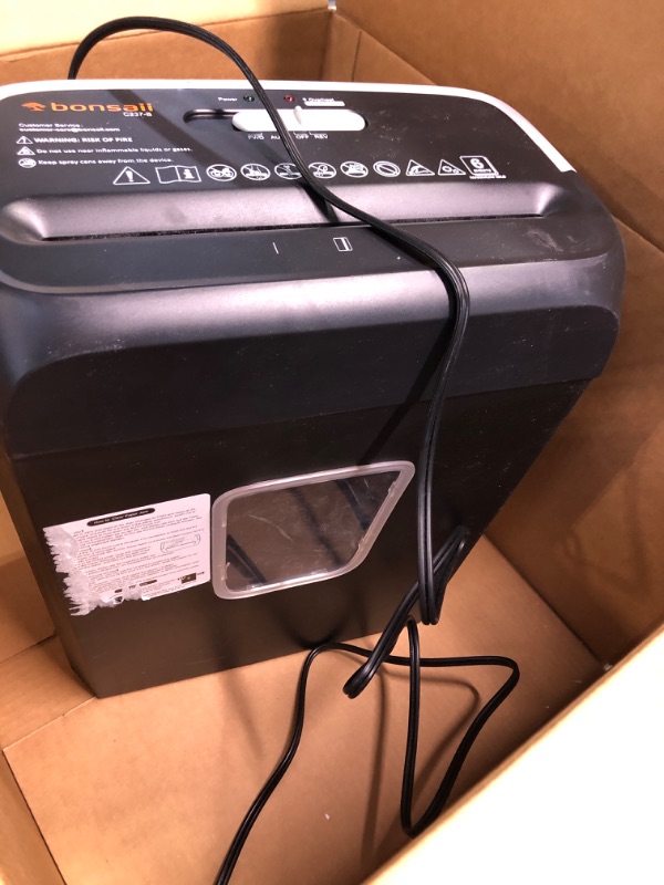 Photo 3 of Amazon Basics 6-Sheet Cross-Cut Paper Shredder 