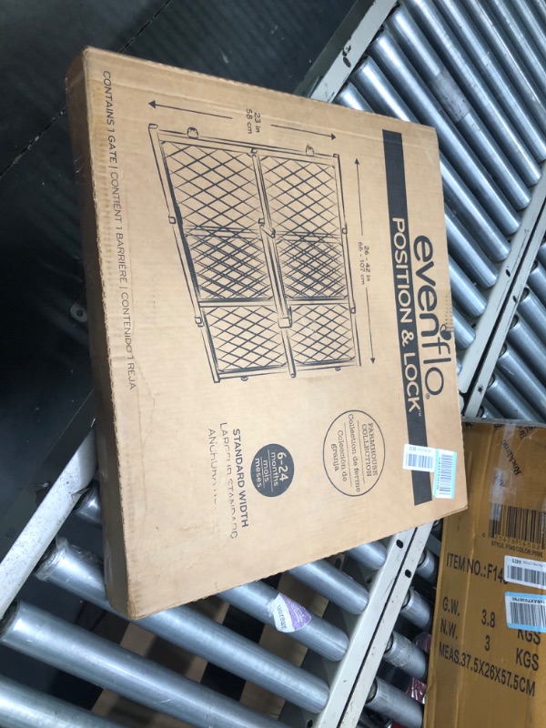 Photo 1 of Position & Lock Baby Gate, Pressure-Mounted, Farmhouse Collection
