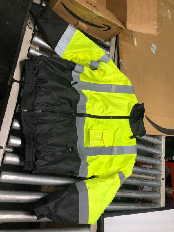 Photo 3 of PYRAMEX RJ3210XL RJ32 Series Jackets Hi-Vis Lime Bomber Jacket with Quilted Lining- Size Extra Large X-Large Hi-vis Lime Bomber Jacket