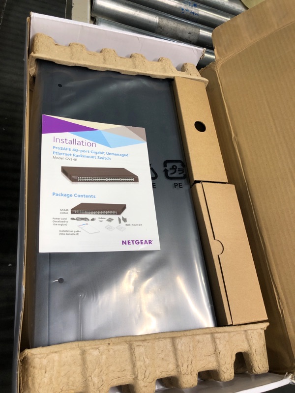 Photo 3 of NETGEAR 48 Port Gigabit Ethernet Unmanaged Network Switch (GS348) - Desktop or Rackmount, Silent Operation, Ethernet Splitter, Plug-and-Play