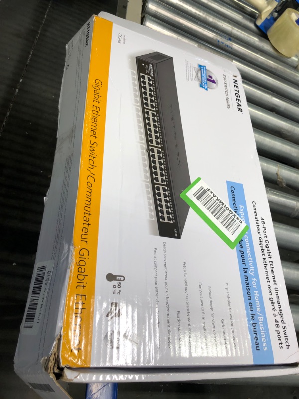 Photo 2 of NETGEAR 48 Port Gigabit Ethernet Unmanaged Network Switch (GS348) - Desktop or Rackmount, Silent Operation, Ethernet Splitter, Plug-and-Play
