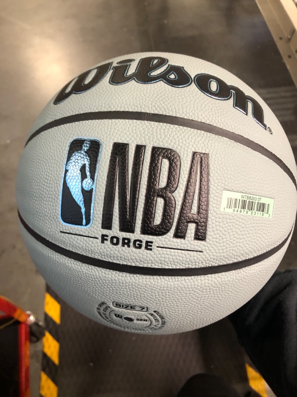 Photo 3 of WILSON NBA Forge Series Indoor/Outdoor Basketballs Size 7 - 29.5" Forge Blue Grey