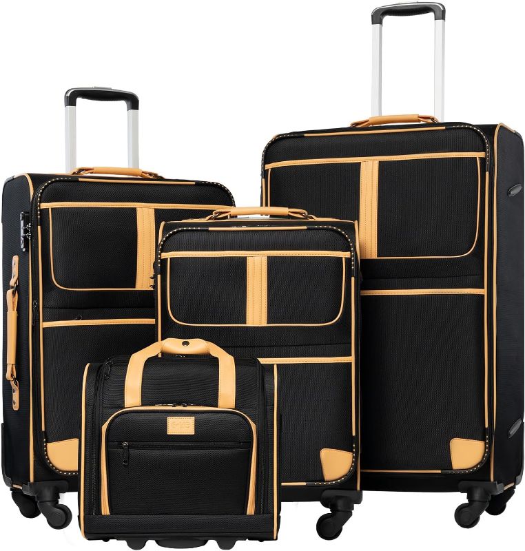 Photo 1 of ALL 4 PCS INSIDE

Coolife Luggage 4 Piece Set Suitcase Expandable TSA lock spinner softshell

