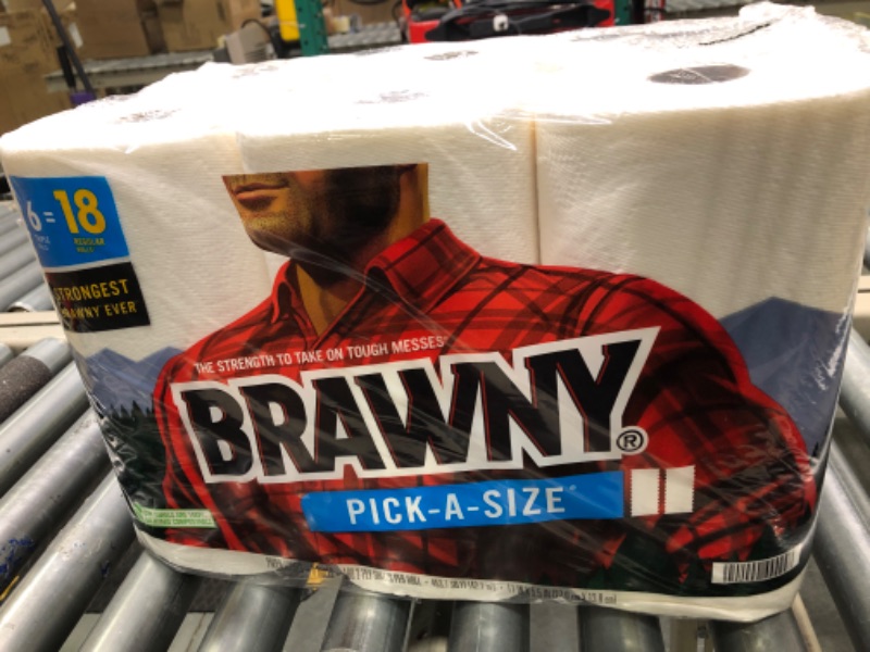 Photo 2 of Brawny® Tear-A-Square® Paper Towels, 6 Triple Rolls = 18 Regular Rolls