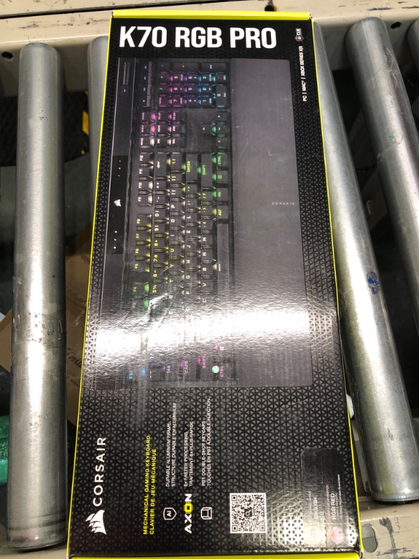 Photo 2 of Corsair K70 RGB PRO Wired Mechanical Gaming Keyboard (Cherry MX RGB Red Switches: Linear and Fast, 8,000Hz Hyper-Polling, PBT Double-Shot PRO Keycaps, Soft-Touch Palm Rest) QWERTY, NA - Black K70 RGB PRO Cherry Red- Linear Black