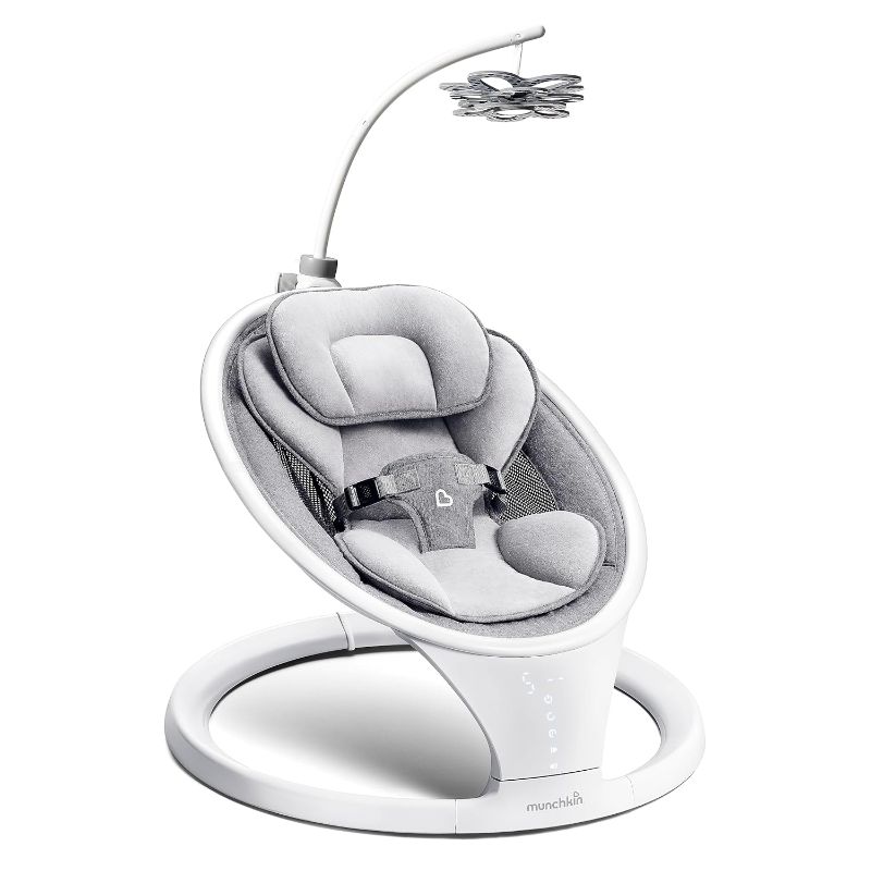 Photo 1 of 4moms MamaRoo Multi-Motion Baby Swing, Bluetooth Baby Swing with 5 Unique Motions, Grey