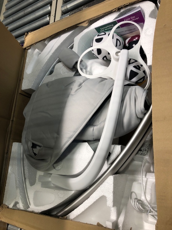 Photo 3 of 4moms MamaRoo Multi-Motion Baby Swing, Bluetooth Baby Swing with 5 Unique Motions, Grey