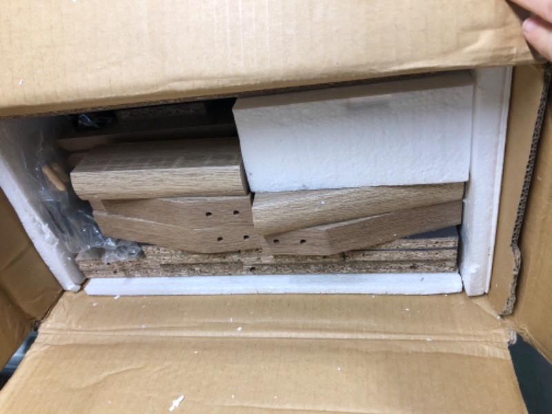 Photo 3 of 2 BOXES TAPED TOGETHER. IT'S A SET. 2 SEPARATE BOXES.

Baxton Studio Miren Mid-Century Modern Light Oak & Dark Grey 6-Drawer Dresser - SECOD5015-Hana Oak/Dark Grey-6DW-Dresser
