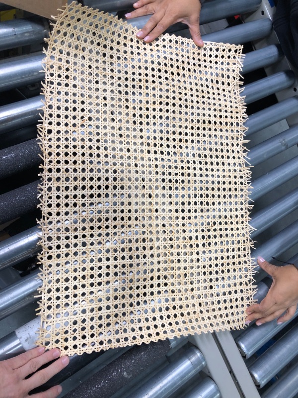 Photo 3 of 18" Width Cane Webbing  Natural Rattan Webbing for Caning Projects, Woven Open Mesh Cane for Furniture, Chair, Cabinet, Ceiling 18"W x 26"L