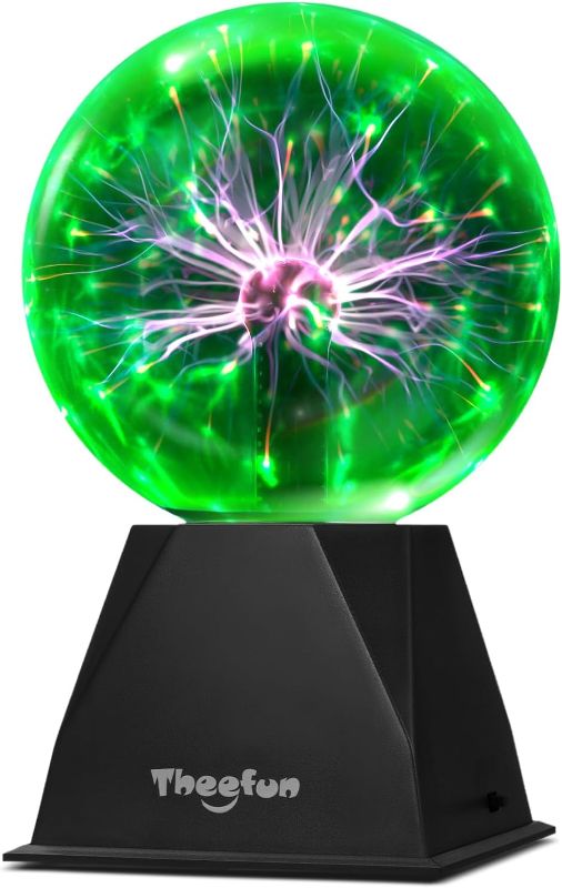 Photo 1 of 
Theefun Green Plasma Ball: 6 Inch Plasma Globe Touch & Sound Sensitive Plasma Ball Lamp Electric Ball Lightning Toys for Kids, Parties, Home, Prop,...