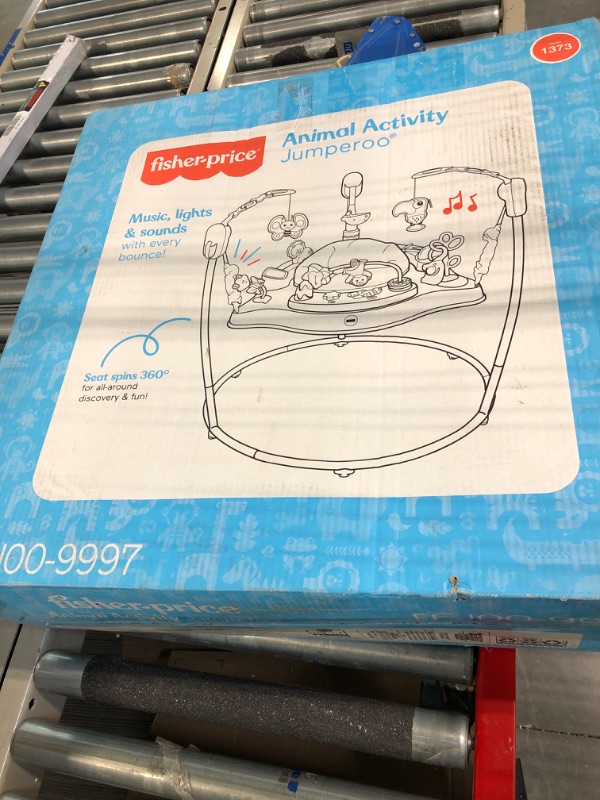 Photo 1 of Fisher-Price Animal Activity Jumperoo, Blue, One Size, 1 Count (Pack of 1)