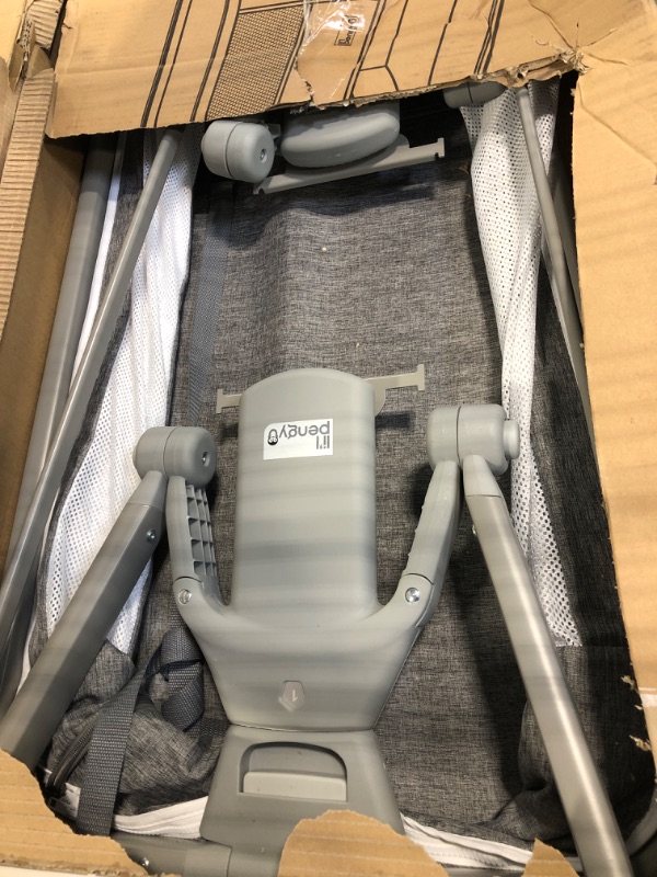 Photo 1 of Baby Bassinet Bedside Sleeper for Baby, Li’l Pengyu Foldable Bassinet with Rocking Cradle Mode, Free-Installation & Quick-Folding Bedside Crib, Come with Comfy Mattress and Portable Bag (Cloth)