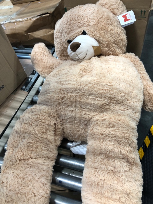 Photo 1 of MorisMos Giant Teddy Bear Stuffed Animal, 51 Inches Teddy Bear Plush Toy for Girlfriend, Soft Lifesize Teddy Bear Stuffed Animal for Babyshower, Cute Large Stuffed Animal for Girl Boy Kid Baby, Brown Creamy XX-Large