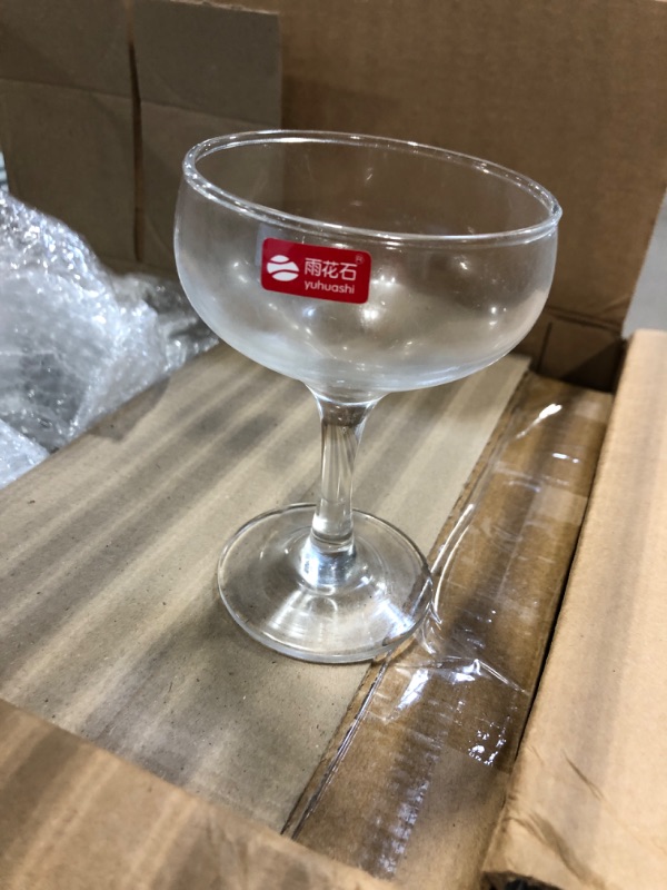 Photo 1 of 24 Martini Cocktail Glasses, Plastic Party Champagne Cups, Perfect for Outdoor Parties, Weddings, Picnics, Reusable, Disposable Glasses (Pack of 24)
