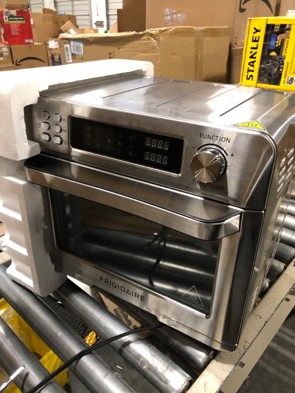 Photo 2 of Frigidaire EAFO111-SS Air Fryer Oven, Digital, 26 Quart 10-in-1 Countertop Toaster Oven & Air Fryer Combo - Grill, Rotisserie, Dehydrator, Pizza Oven, & More, Stainless Steel