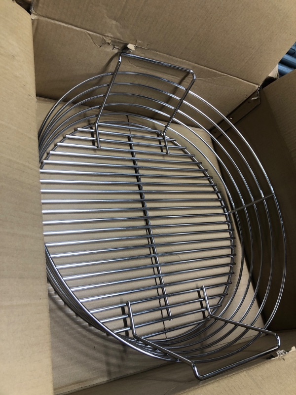 Photo 3 of 19-inch Charcoal Ash Basket for X-Large Big Green Egg, Kamado Joe Classic and Other Similar Grills, Heavy Duty Stainless Steel.