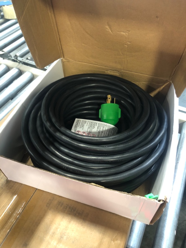 Photo 1 of RVMATE 3 Prong 30 Amp Generator Extension Cord 100 Feet, NEMA L5-30P/L5-30R 125V SJTW Jacket 100FT