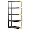 Photo 1 of 5-Tier Plastic Garage Storage Shelving Unit in Black (36 in. W x 74 in. H x 18 in. D)
