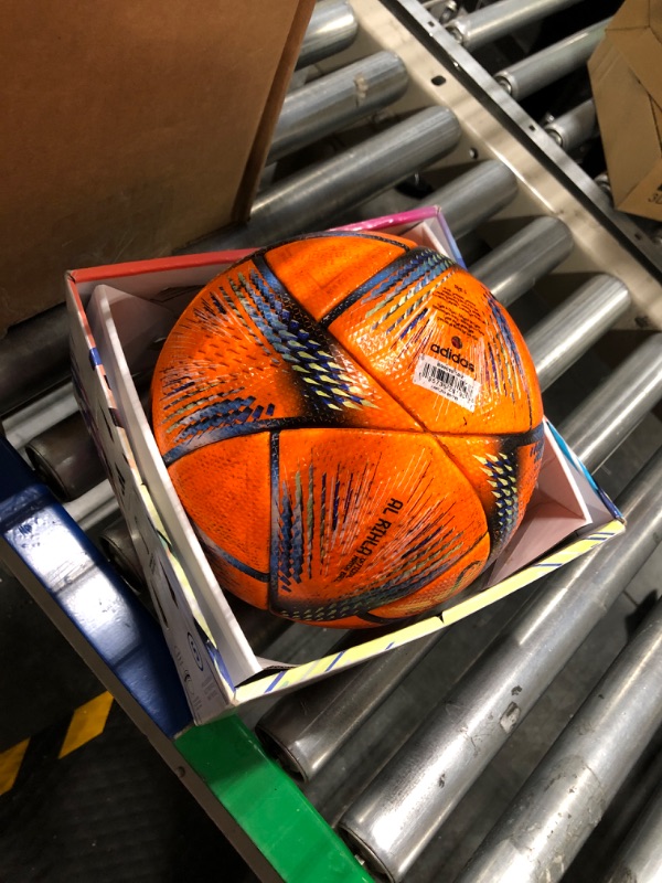 Photo 2 of adidas unisex-adult FIFA World Cup Qatar 2022 Al Rihla Pro Soccer Ball 5 Orange