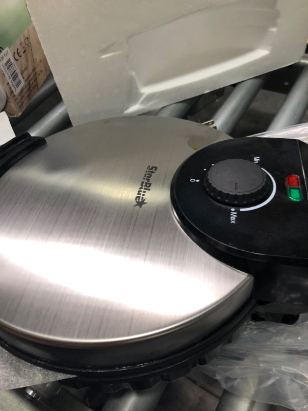 Photo 5 of 10inch Roti Maker by StarBlue with FREE Roti Warmer - The automatic Stainless Steel Non-Stick Electric machine to make Indian style Chapati, Tortilla, Roti AC 110V 50/60Hz 1200W