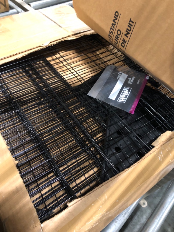 Photo 1 of Amazon Basics Indoor-Outdoor Small Pet Habitat Cage with Canvas Bottom Black Canvas Bottom Pet Cage with Divider Set