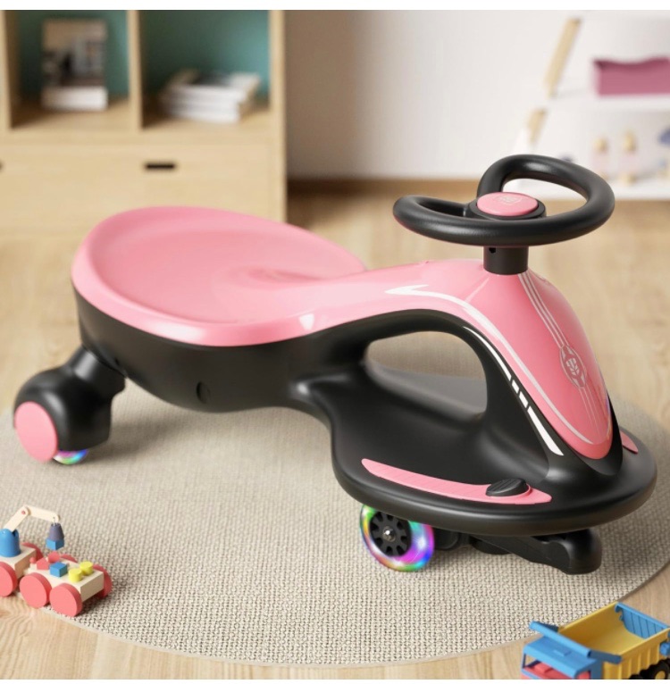 Photo 1 of ********FOR PARTS ********** Glaf Electric Wiggle Car Ride On Toys for Kids 3+ Years Old Electric Vehicles for Toddler Boys Girls with Rechargable Battery Powered Pedal Anti-Rollover Wheels with Lights (Pink)