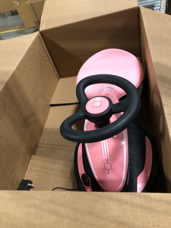 Photo 3 of ********FOR PARTS ********** Glaf Electric Wiggle Car Ride On Toys for Kids 3+ Years Old Electric Vehicles for Toddler Boys Girls with Rechargable Battery Powered Pedal Anti-Rollover Wheels with Lights (Pink)