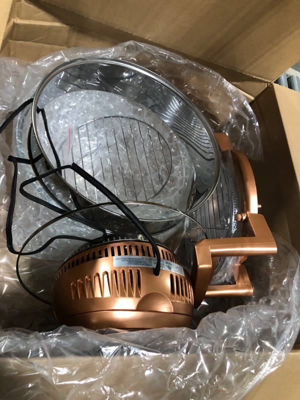 Photo 1 of Big Boss Air Fryer, Super Sized 16 Quart Large Air Fryer Oven Glass Air Fryer, Infrared Convection Healthy Meal Electric Cooker with Timer, Dishwasher Safe, Plus 50+ Recipe Book Copper