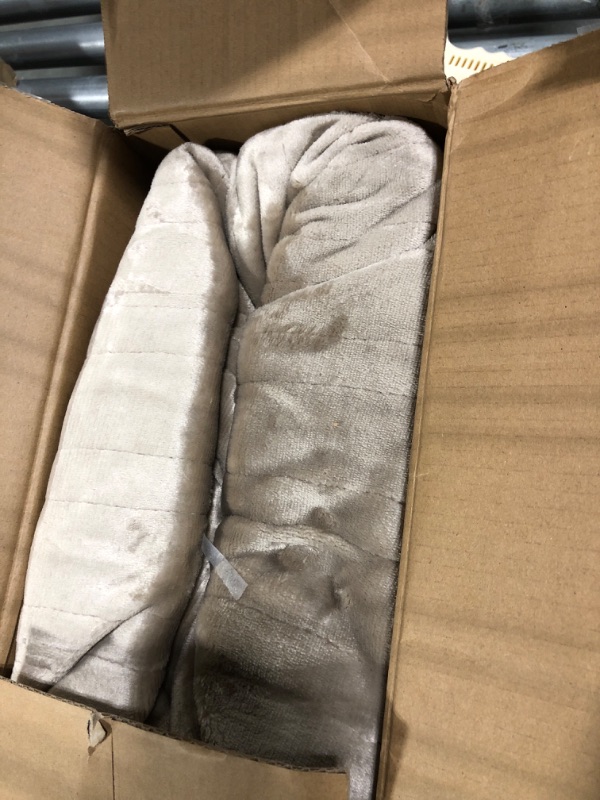 Photo 3 of  Electric Heated Throw Blanket, Tan ariliya