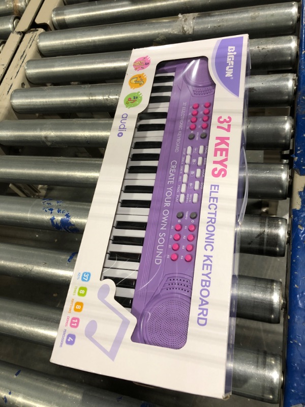 Photo 1 of BIGFUN Kid Keyboard Piano - 37 Keys Keyboard Piano Kids Multifunction Music Educational Instrument Toy Keyboard Piano for 3, 4, 5, 6, 7, 8 Girls and Boys (Blue)