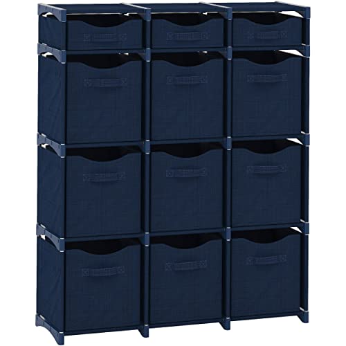 Photo 1 of 12 Cube Closet Organizers and Storage | Includes All Storage Cube Bins | Easy to Assemble Closet Storage Unit with Drawers | Room Organizer for Clothe