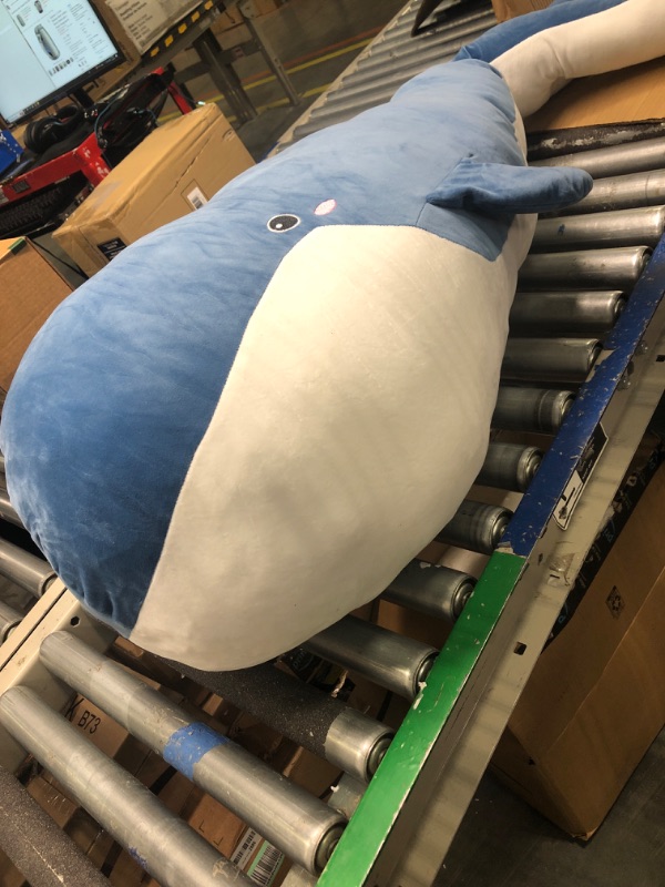 Photo 1 of Blue Whale Stuffed Animal, Big Stuffed Animals, Cute Stuff Whale Plushie, Super Soft Whale Long Plush Body Pillow, the Whale Plush Toys Throw Pillows Gifts for Girls & Boys 59in (Blue,XX-Large) Blue XX-Large