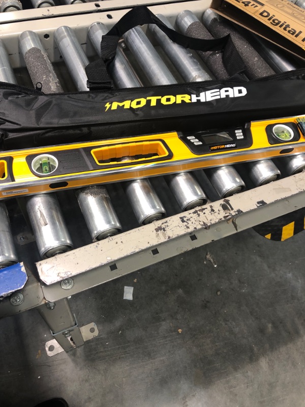 Photo 1 of MOTORHEAD 24-Inch 0° - 180° SMART DIGITAL Level, LCD Screen, Audible Alerts, Water, Dust & Shock Resistant, Magnetic Bottom, Includes Bag, High-Visibility, Solid-Milled Aluminum, USA-Based Support Smart Digital Level 24"
