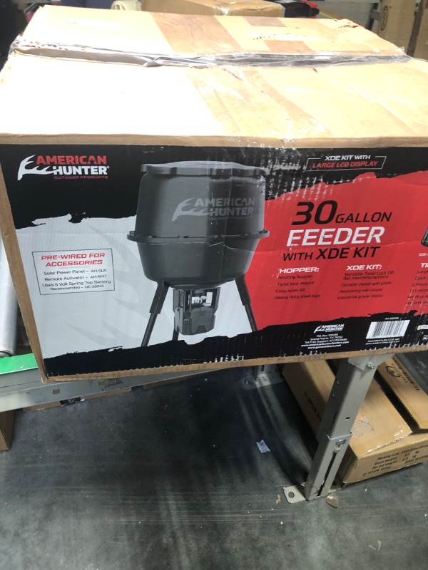 Photo 2 of AMERICAN HUNTER 30 Gal Nesting Hopper | Hunting Durable Lightweight 3 Legged Game Feeder with XDE-Pro Automatic Delivery System