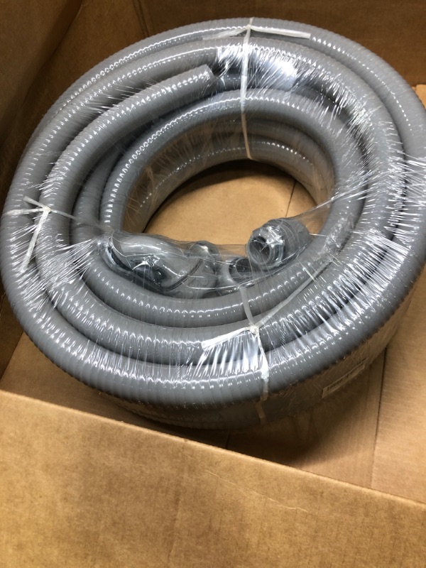 Photo 2 of 1inch 50ft Electrical Conduit Kit,with 5 Straight and 3 Angle Fittings Included,Flexible Non Metallic Liquid Tight Electrical Conduit(1" Dia, 50 Feet) 1IN,50FT