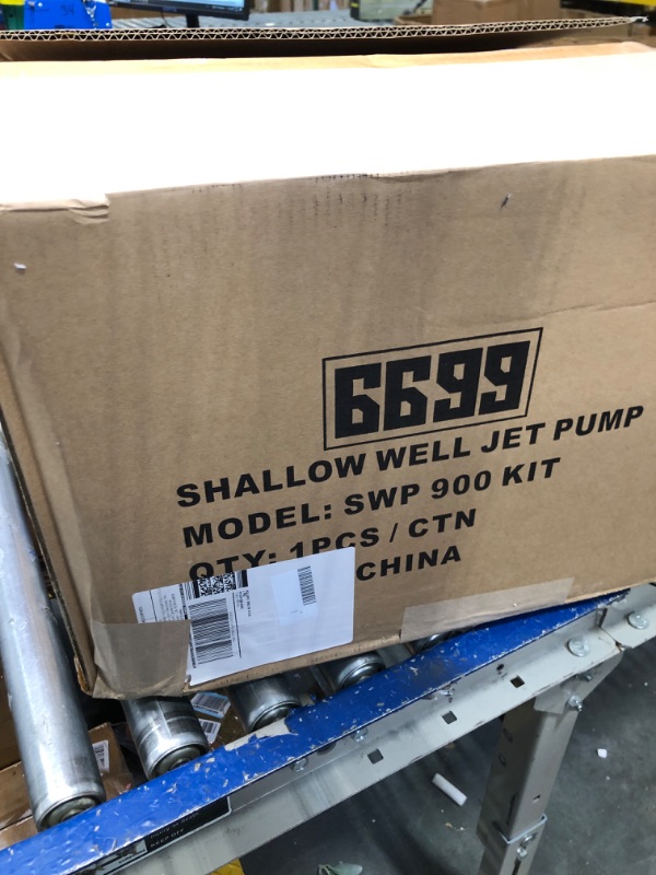 Photo 1 of 6699 3/4 HP Shallow Well Pump, Garden Pump, Jet Pump Portable Stainless Steel Water Transfer Draining Irrigation Pump for Water Removal, Lawn Fountain Pump with 25FT Power Cord 900 GPH 125 Feet Height