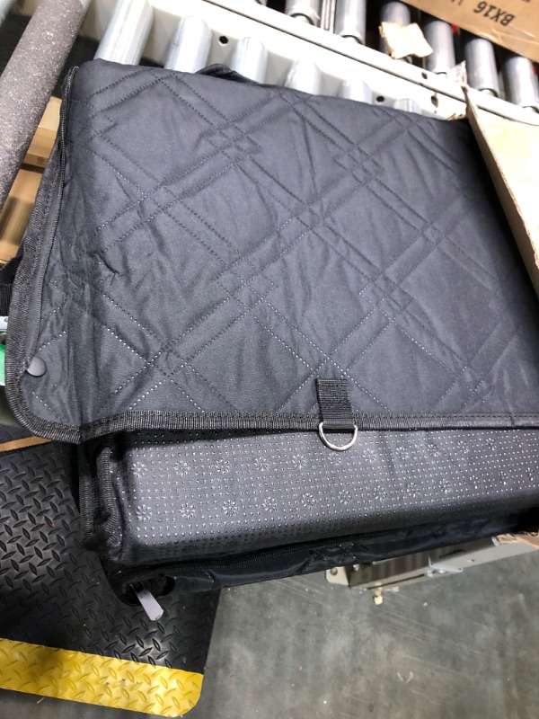 Photo 1 of Back Seat Extender for Dogs, Dog Car Seat Cover Hard Bottom, Pet Seat Cover with Mesh Window, Dog Seat Covers for Car Travel Camping, Dog Hammock for Car, Truck, Dog Trunk Cover for SUV one-piece
