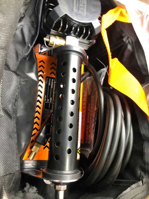 Photo 1 of ALL-TOP Heavy Duty Portable 12V Air Compressor Kit Inflate 180L (6.35Ft³)/Min Max 150PSI Metal Heat Dissipation ensures Duty Job for Pros Includes a 1680D Rugged Carry Bag for 4x4 Vehicle