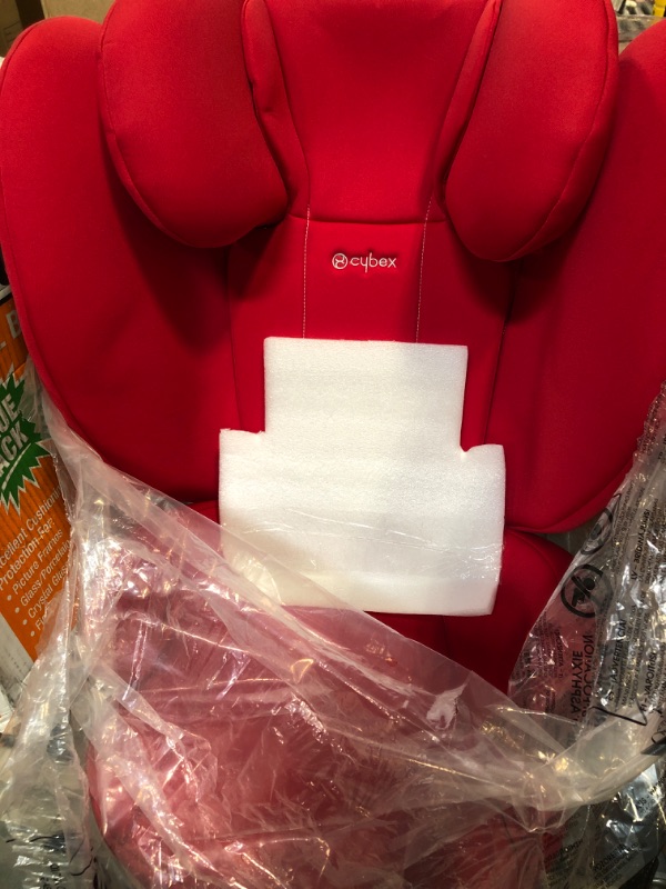 Photo 2 of CYBEX Solution B2 fix+ Lux High Back Booster Seat, Lightweight Booster Seat, Secure Latch Installation, Linear Side Impact Protection, Reclining 12-Position Height Adjustable Headrest, Dynamic Red Solution B 2 fix+ Lux Dynamic Red