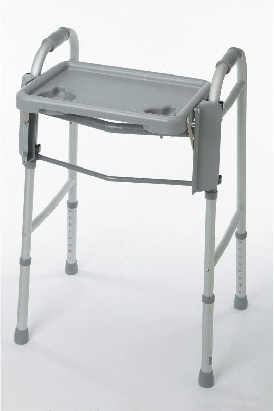 Photo 1 of DMI Walker Tray, Rollator Tray, Mobility and Walker Accessory Tray Table Fits Most Standard Walkers, Folding with Two Cup Holders and Tool Free Assembly, 16 x 11.8