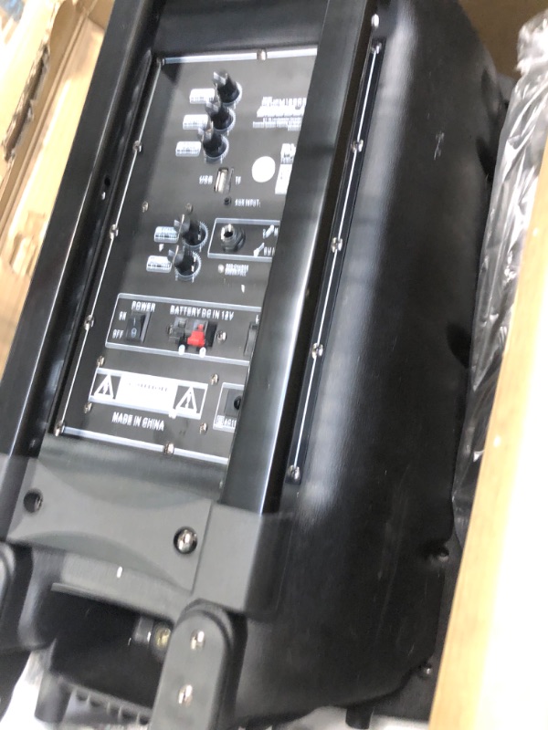 Photo 1 of ****** NO MIC **** Wireless Portable PA Speaker System - 700 W Battery Powered Rechargeable Sound Speaker and Microphone Set with Bluetooth MP3 USB Micro SD FM Radio AUX 1/4" DJ lights - For PA / Party - Pyle PSUFM1280B Basic Karaoke Speaker System