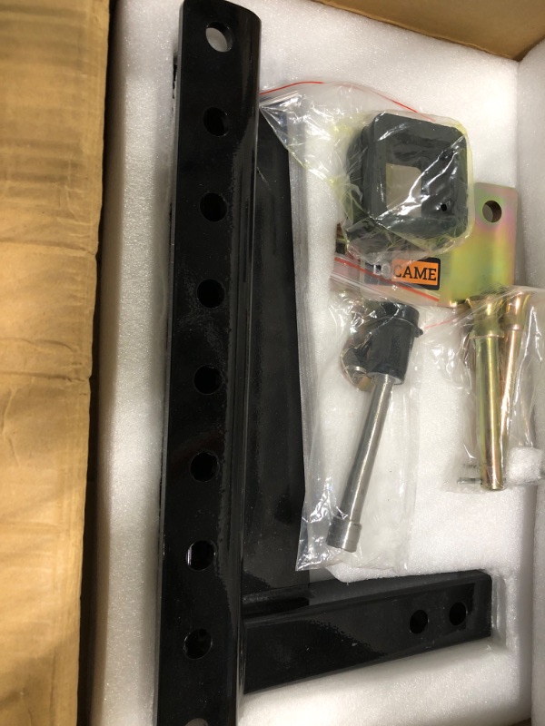 Photo 1 of LOCAME Adjustable Trailer Hitch, Fits 2-Inch Receiver, 13-Inch Drop/Rise Drop Hitch,18000 LBS GTW-Tow Hitch for Heavy Duty Truck with Double Pins, Solid Ball Mount, LC0021 13 Inch Drop Hitch