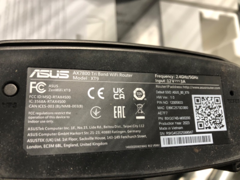 Photo 4 of ASUS ZenWiFi XT9 AX7800 Tri-Band WiFi6 Mesh WiFiSystem (2Pack), 802.11ax, up to 5700 sq ft & 6+ Rooms, AiMesh, Lifetime Free Internet Security, Parental Controls, 2.5G WAN Port, UNII 4, Charcoal AX7800 | Tri-Band | 2PKs