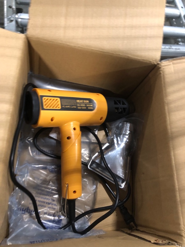 Photo 2 of SEEKONE Foldable Heat Gun with Dual-Temperature Settings (752?/1112?) Fast Heating, Hot Air Gun Kit with 4 Nozzels with Overload Protection for Vinyl Wrap, Crafts, Shrink Tubing, Stripping Paint