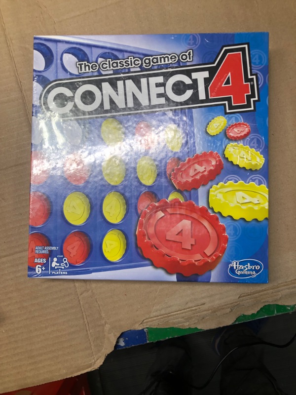 Photo 1 of Connect 4 Classic Grid Board Game, 4 in a Row Game, Strategy Board Games for Kids, 2 Player Board Games for Family and Kids, Ages 6 and Up